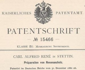 Patentschrift von 1880